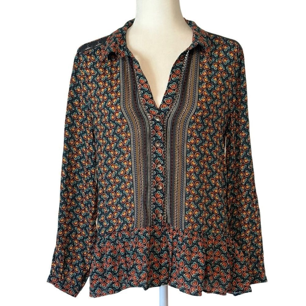 Maeve by Anthropologie Janie Flounced Peasant Blouse. Size 4. Great Condition!